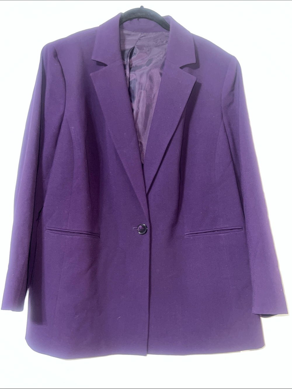 Women's Eggplant Single-Button Blazer Jacket